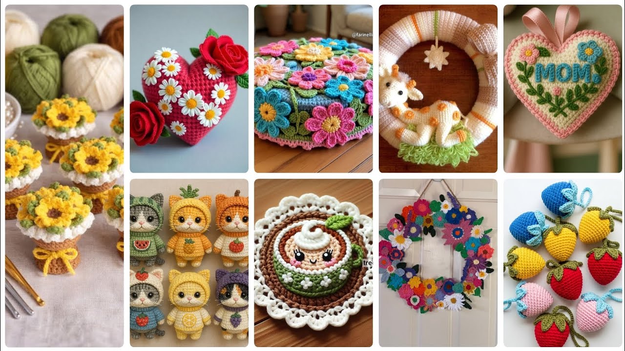 Ideas de patrones de ganchillo a mano muy atractivos y bonitos para la decoración del hogar. 