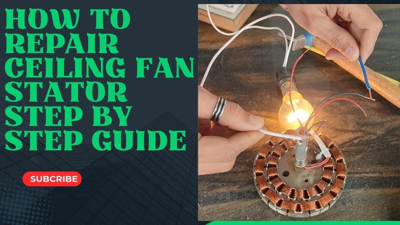 How to repair ceiling fan stator at home || ceiling fan ke stator ko ghar per hi repair karna sikhe