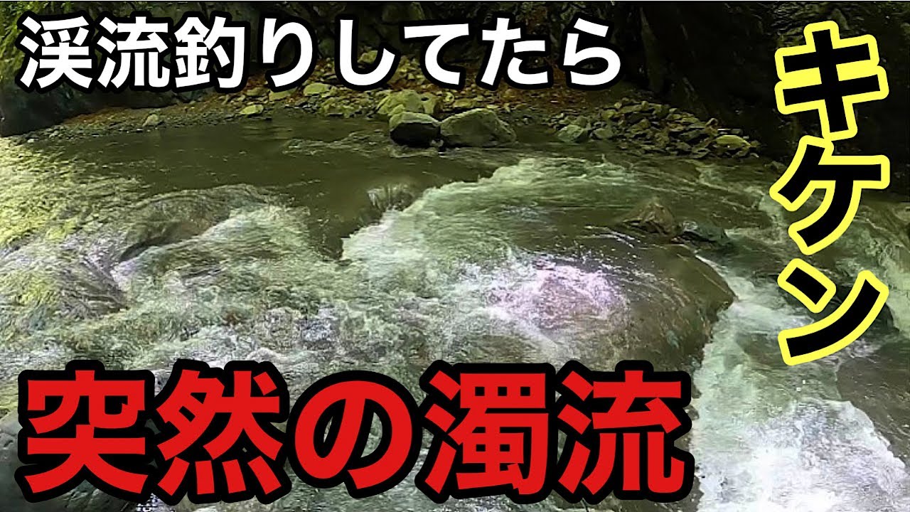 【危険】渓流釣りしてたら突然濁流が襲う