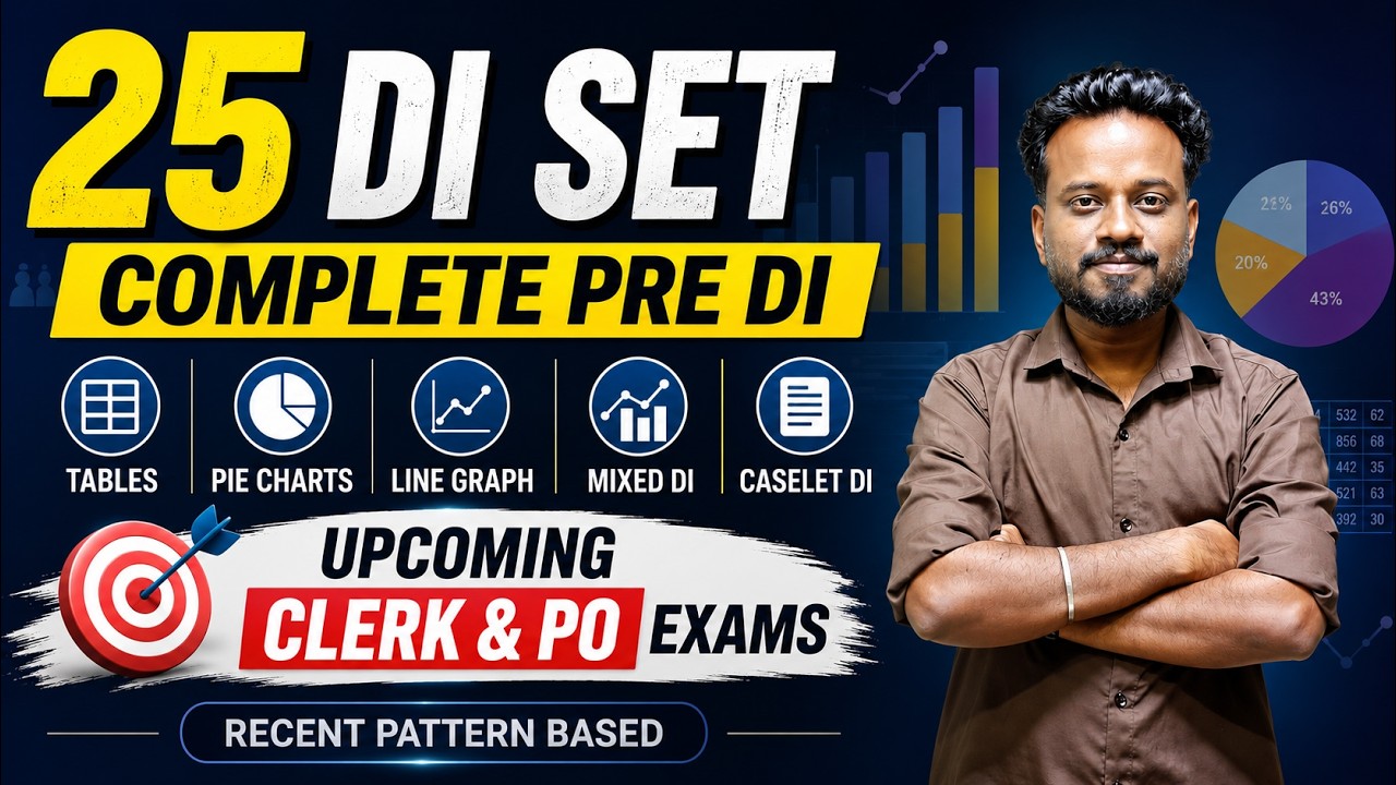 Latest Pattern DI Practice 2026 | 25 Complete DI Sets for Clerk & PO | Mani Sir