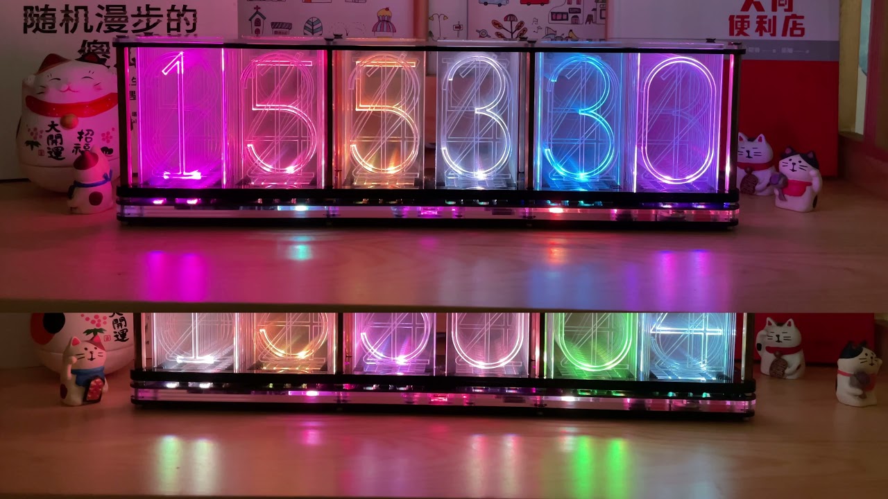 Large acrylic clock Imitate Glow Clock