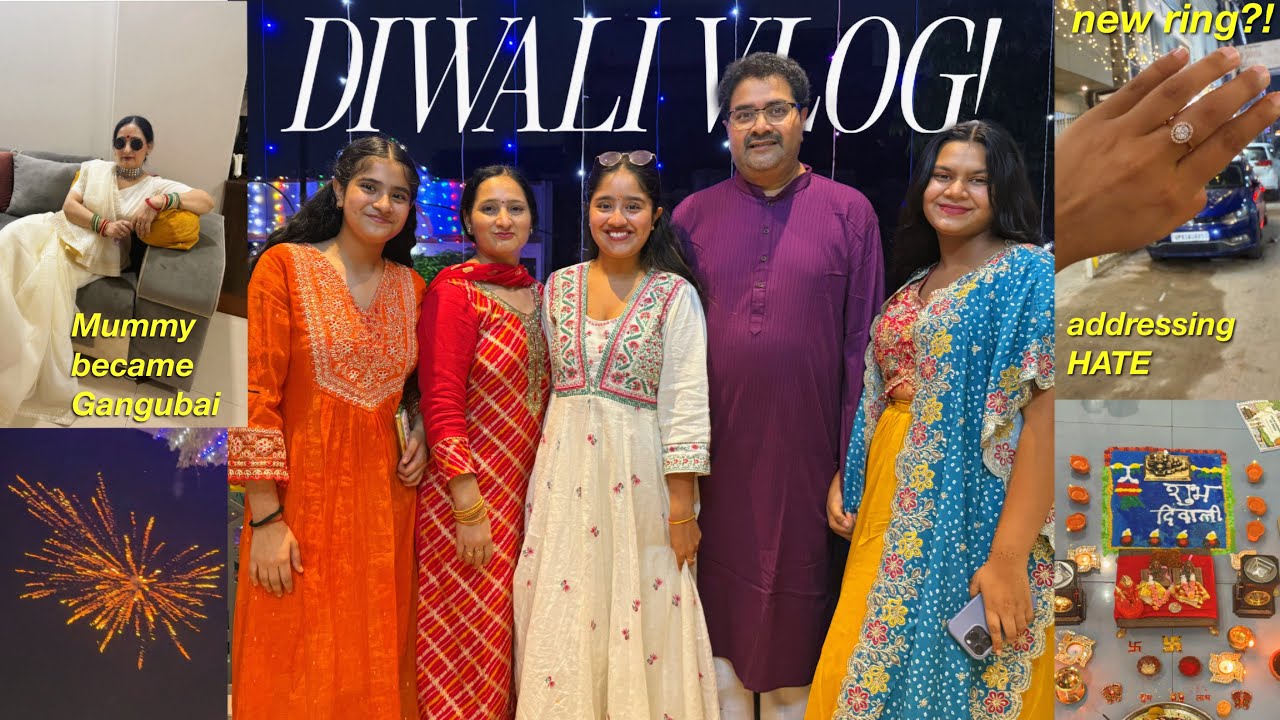 Diwali Vlog!!🪔💖💫 Addressing HATE! got a NEW RING?! mummy became Gangubai