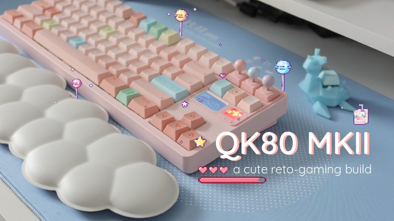 QK80 MKII 🍭| a cute retro-gaming build