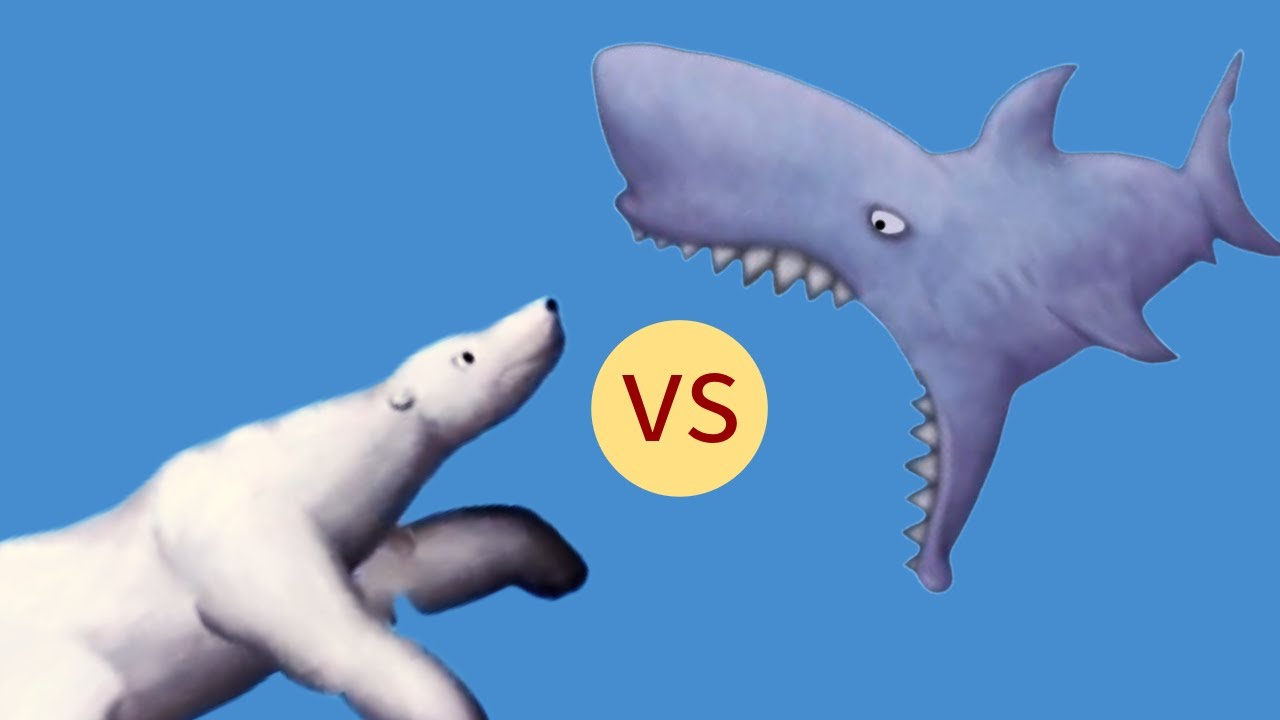 Tasty Blue. Shark vs Polar Bear. It became clear who is stronger.