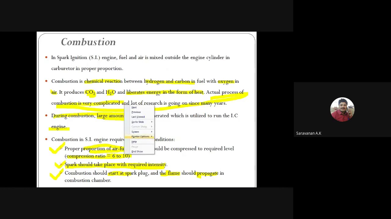 ICE- Combustion Related Concepts and Definitions, Stages of combustion