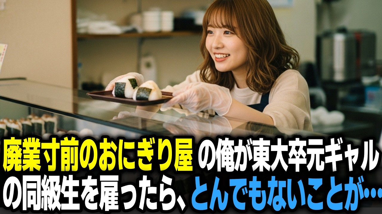 廃業寸前のおにぎり屋を経営する俺。東大卒の元ギャル同級生が挫折して「私には価値がない…」と自信を失い引きこもっていたので雇ったらとんでもないことに…