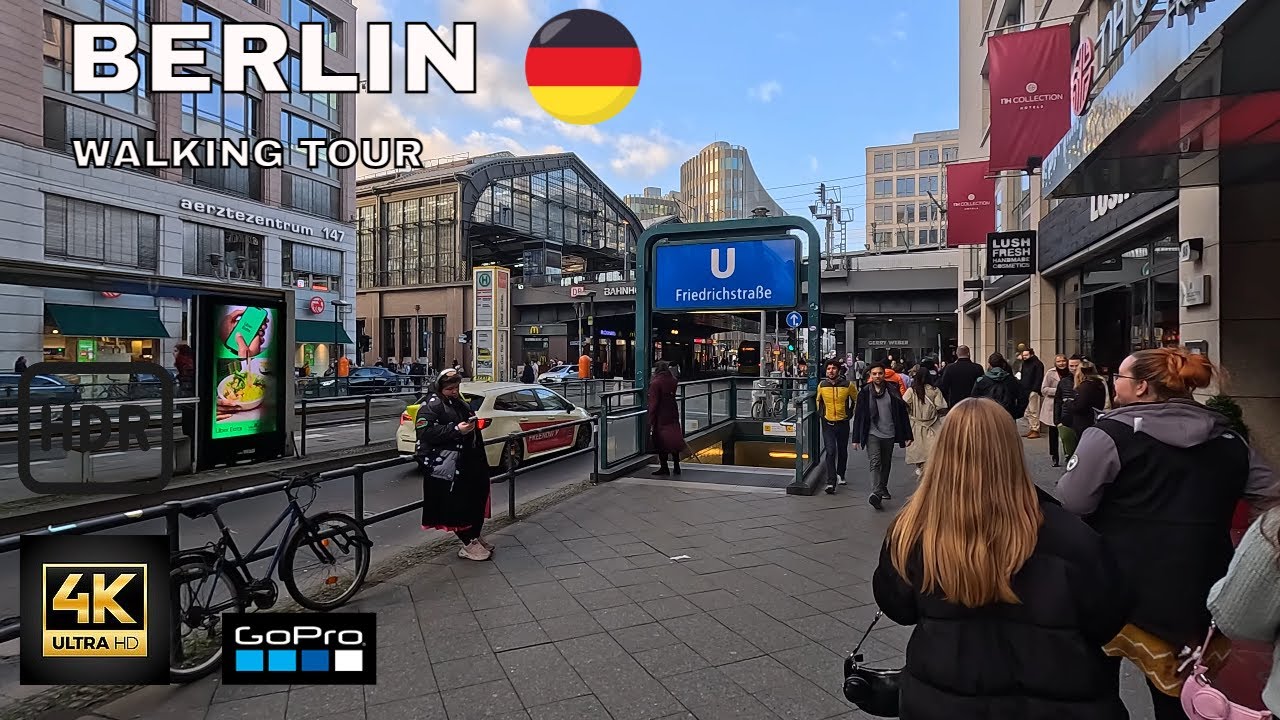 BERLIN CITY WALKING TOUR 4K HDR STREET SOUND 2024