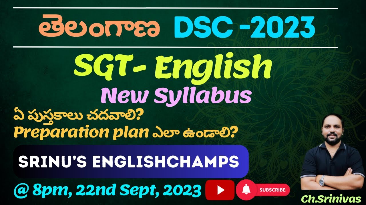SGT (English) - Syllabus Analysis - Telangana
