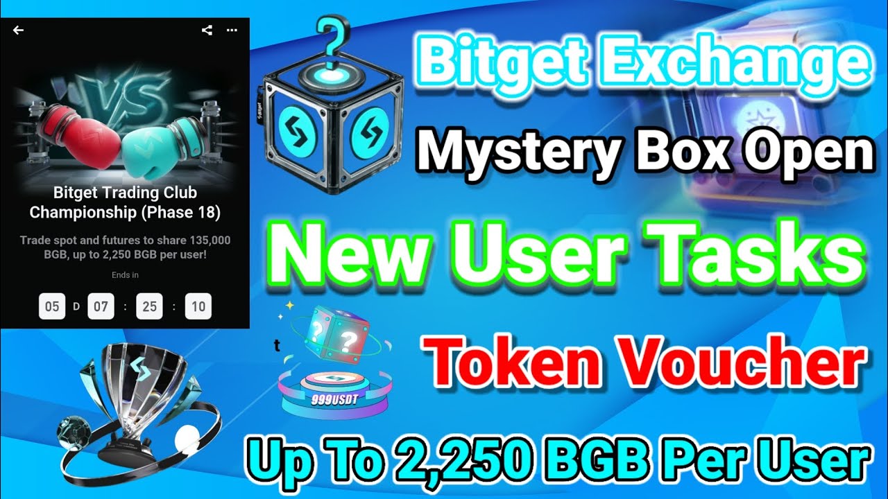 Bitget Exchange Offer Open Mystery Box Win Up To 2,250 $BGB Token Per User Claim Spot Voucher 