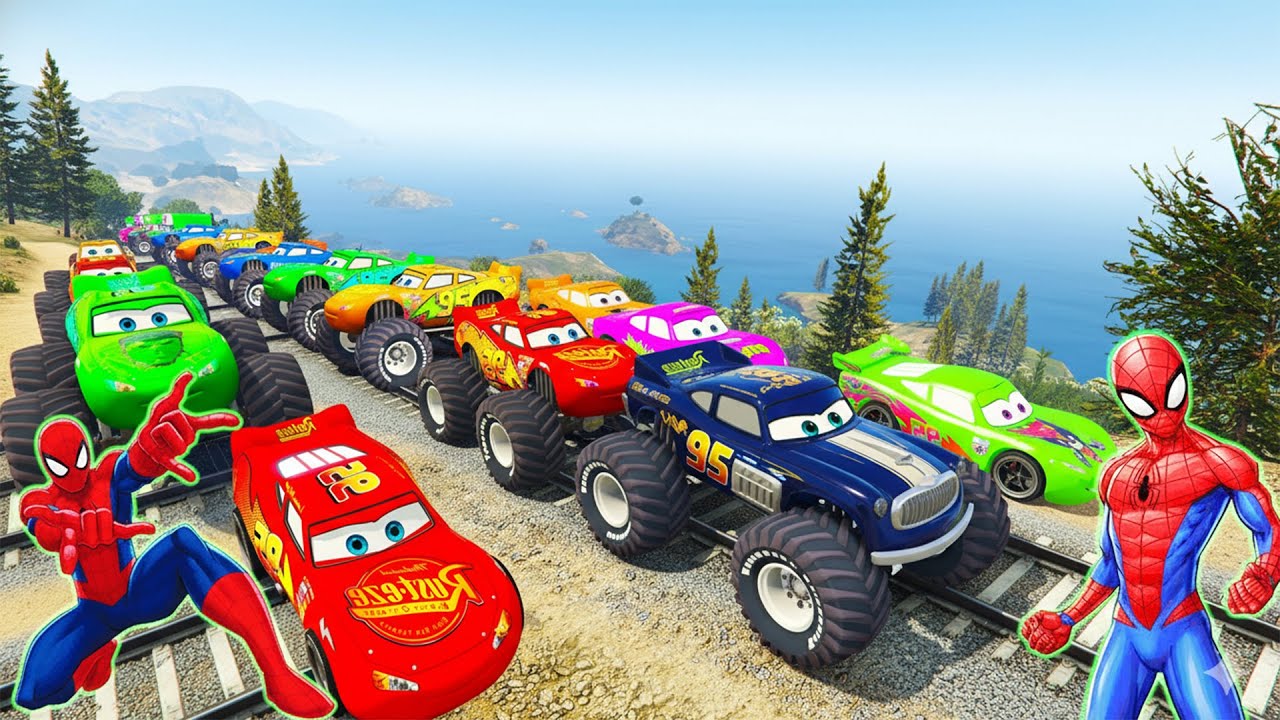 GTA 5 SPIDER-MAN On Motorcycles Stunt Racing Gameplay 🔥 GTA V Race Challenge With Super Cars 👉