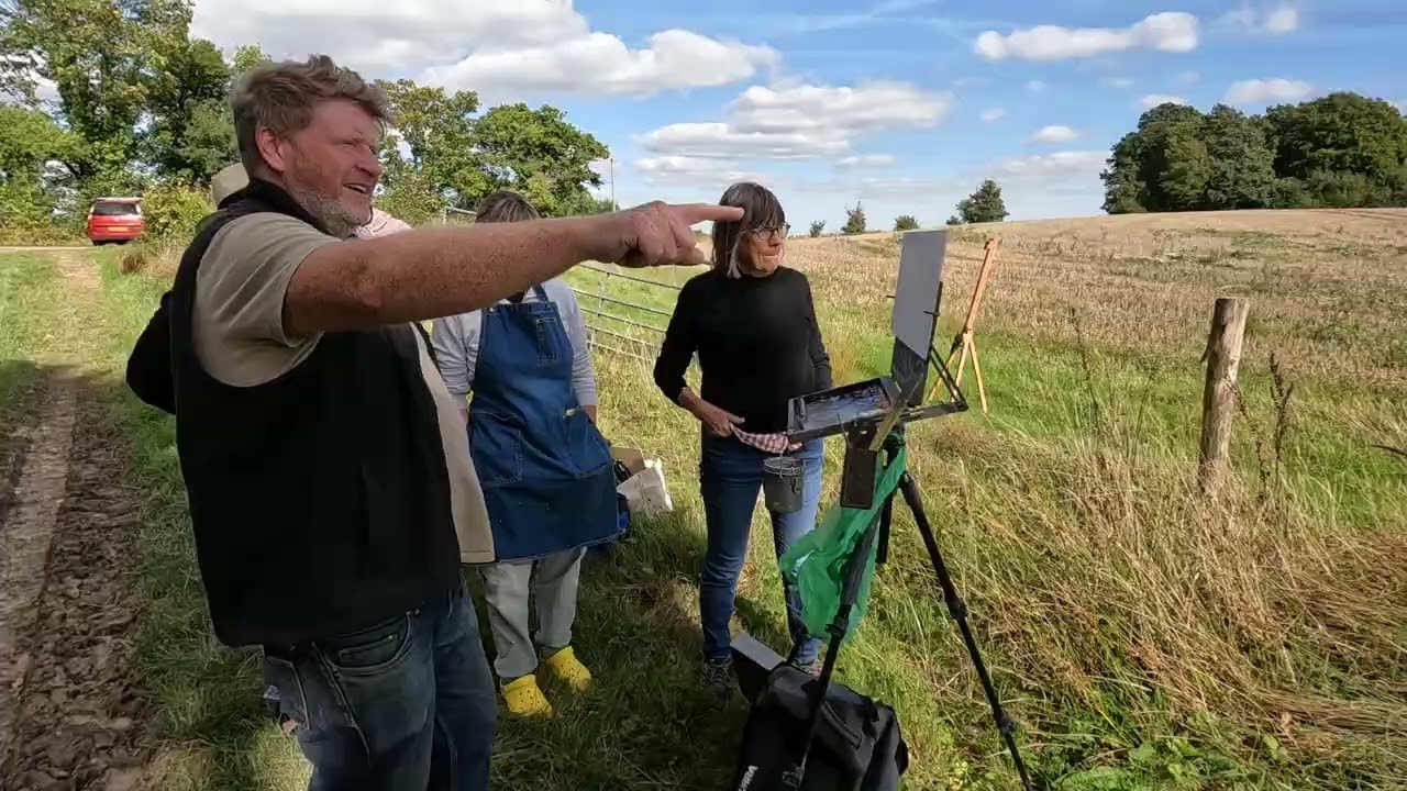 I took the boat to England to paint with Tom Marsh