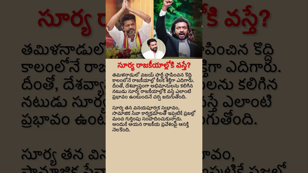 Will Suriya Enter Politics? Fans Spark Big Debate!