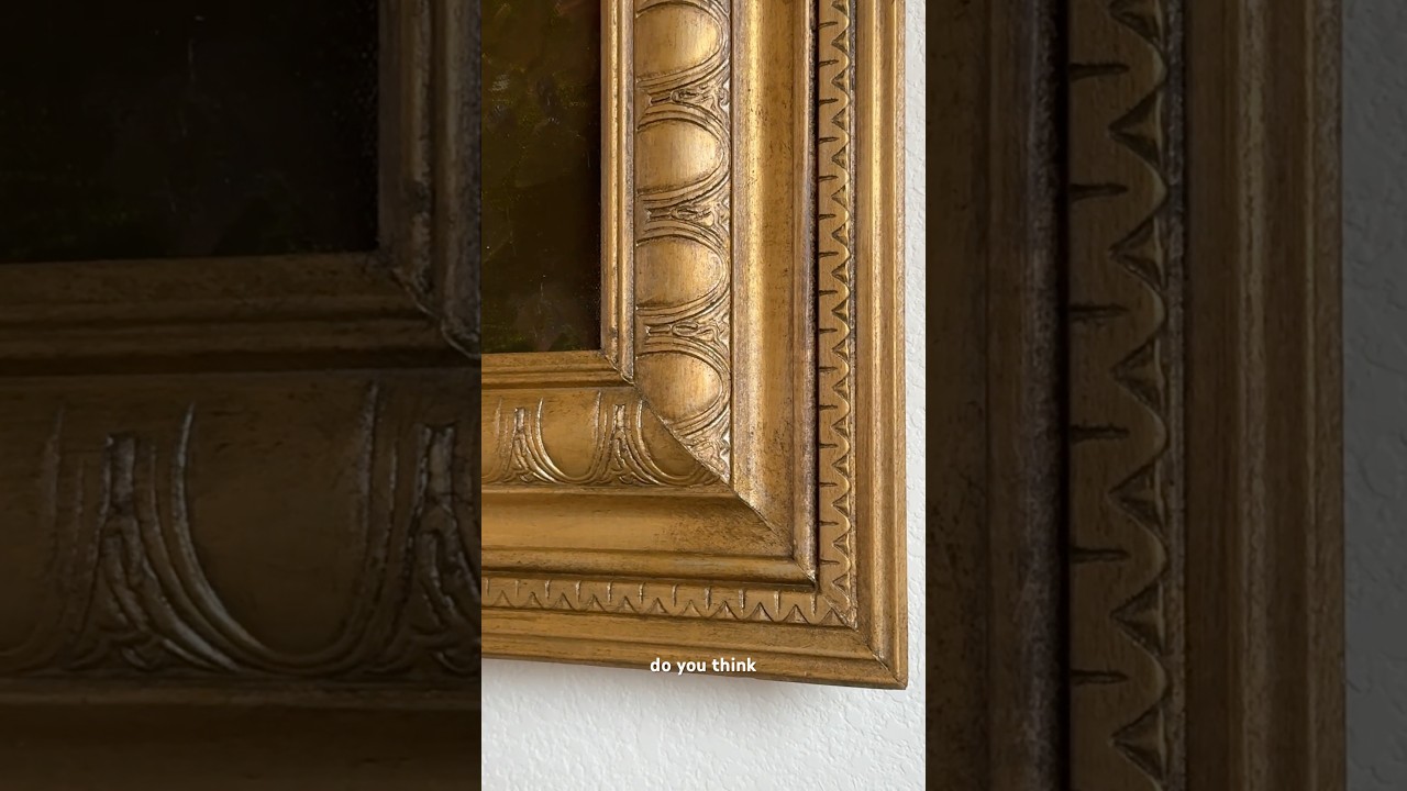 DIY &ldquo;VINTAGE&rdquo; GOLD FRAME ✨ #diyhome