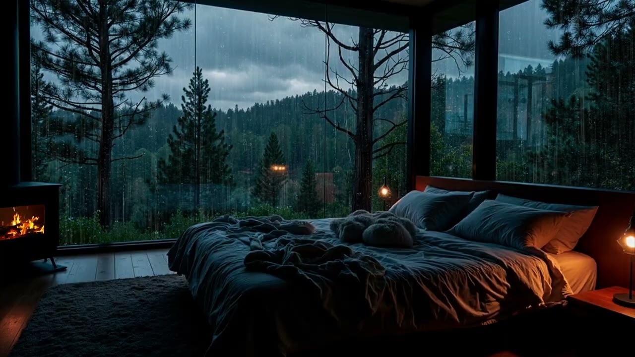 Quiet Forest Rain Piano | Soft Bedroom Piano Ambience for Deep Rest and Sleep