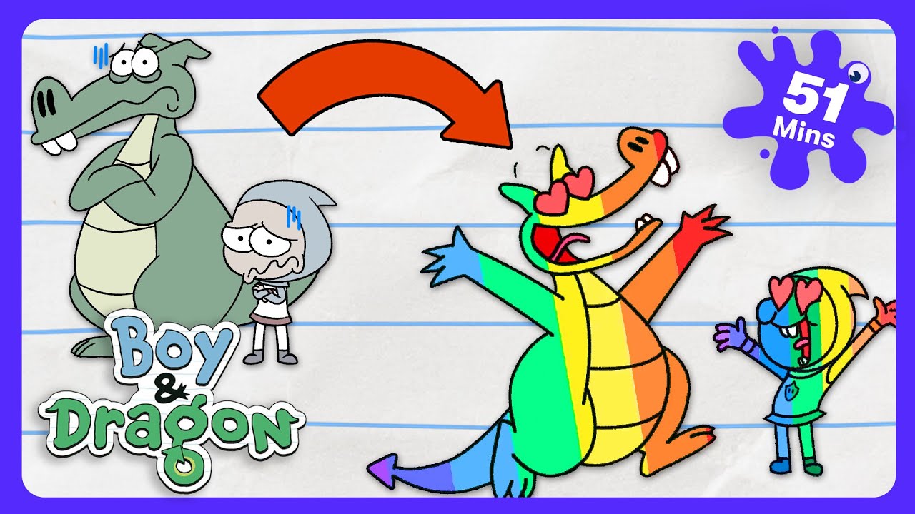 Boy & Dragon - 무지개 끝의 보물 발견! | 어린이 만화 | WildBrain 히어로 타워