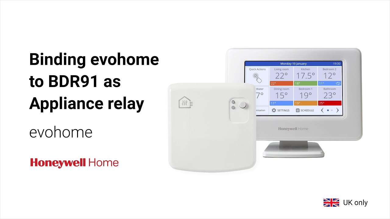Binding Honeywell Home evohome to BDR91 as Appliance relay
