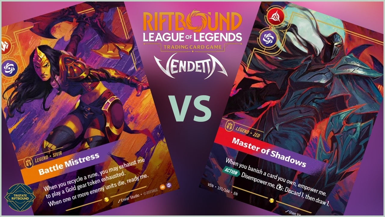 Set 4 Riftbound Vendetta Gameplay | Sivir vs. Zed | Bo3