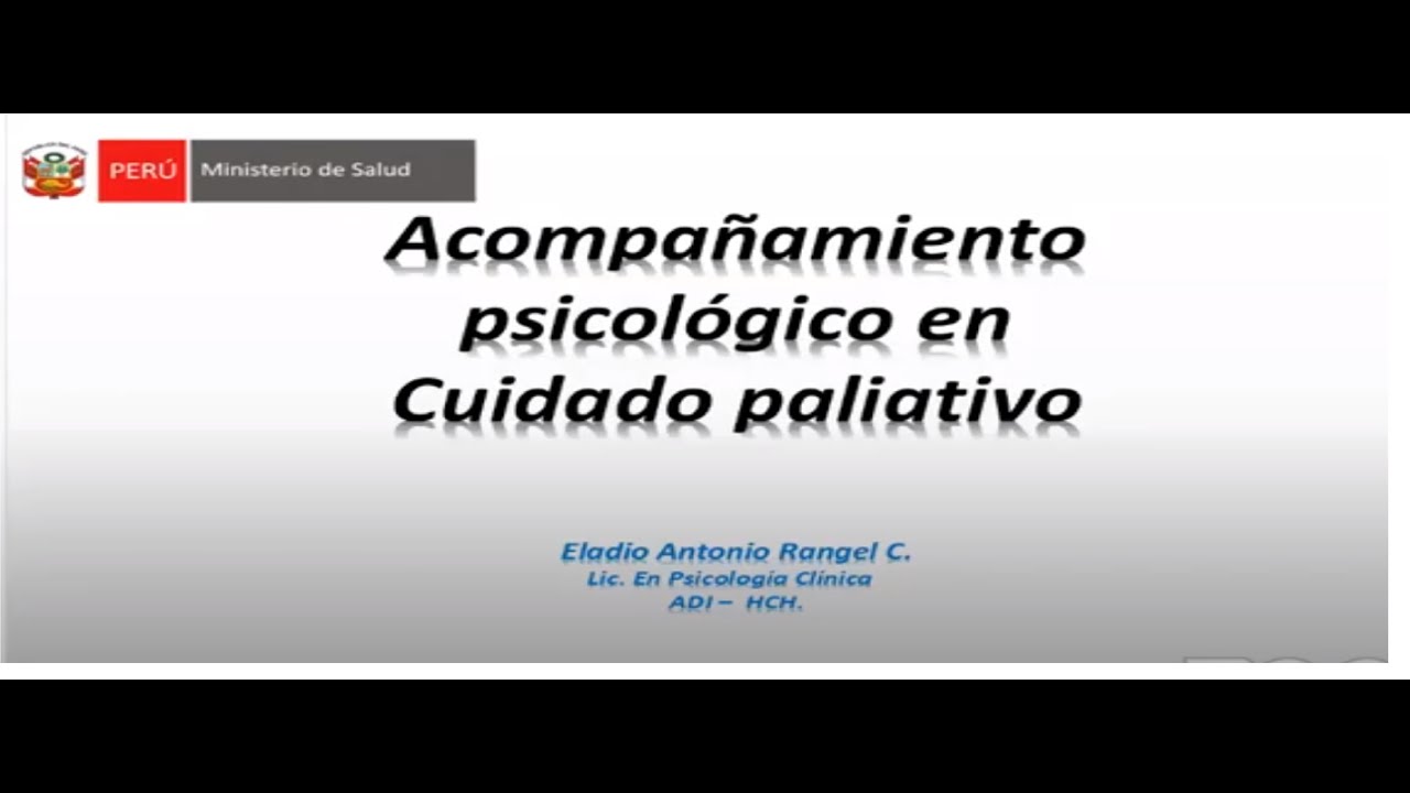 6° - ACOMPAÑAMIENTO PSICOLÓGICO EN CUIDADO PALIATIVO