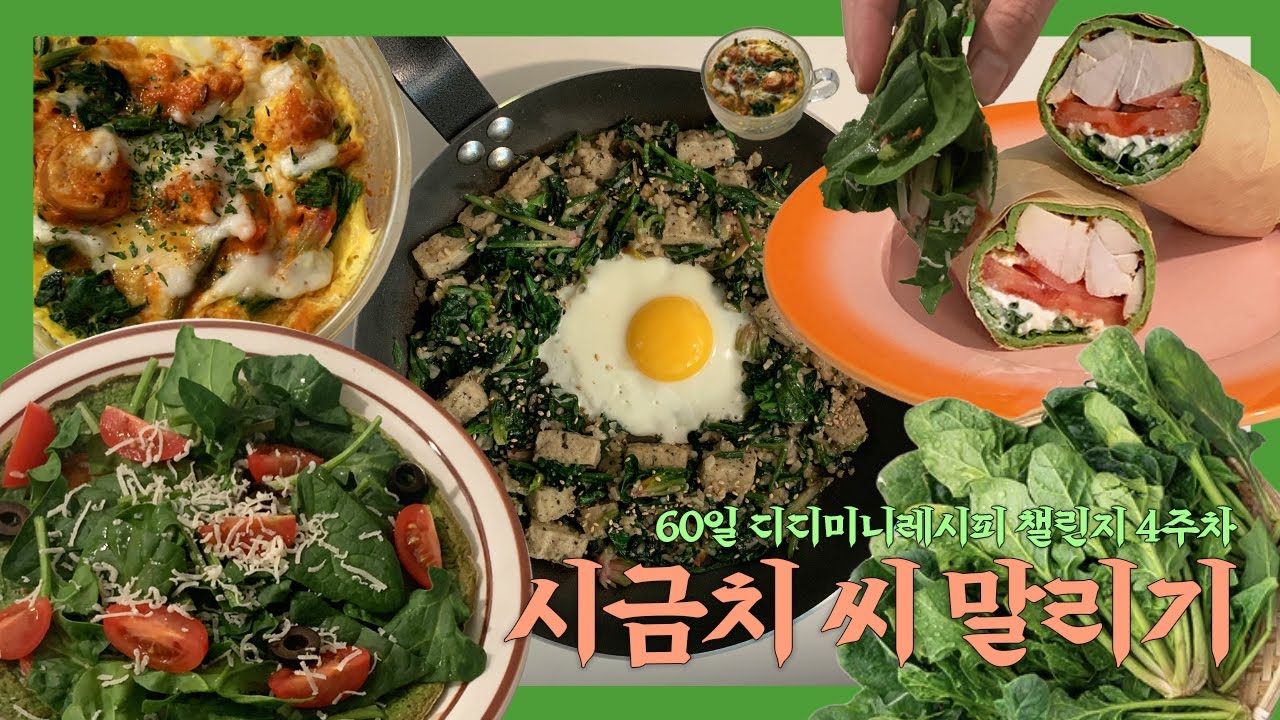 🌱제철 시금치로 영양 듬뿍 살은 쪽쪽 빠지는🌱시금치 활용 다이어트 레시피 모음집.