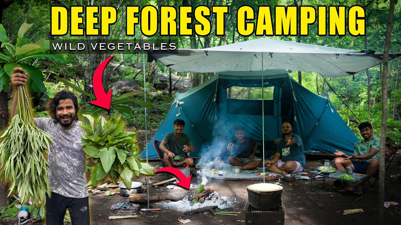 2 Days Deep Forest Rain Camping | Crab Hunting & Wild Cooking!