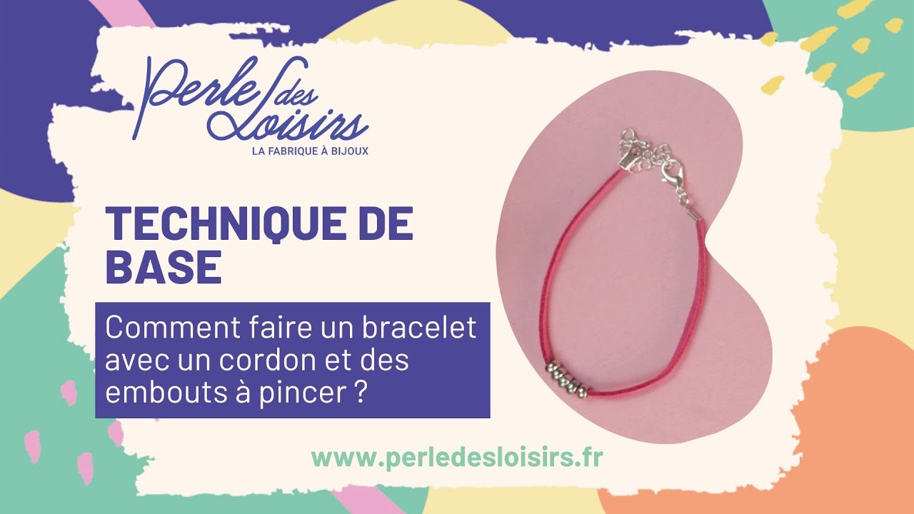 Technique de base : Comment faire un bracelet avec des embouts à pincer et un brin de suédine ?