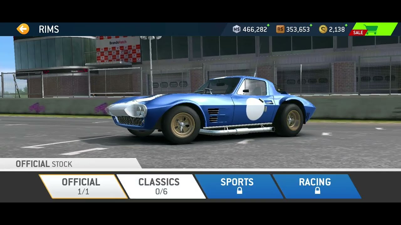 1960s Endurance Race in  Real Racing 3 with 'Chevrolet Corvette Grand Sport' car