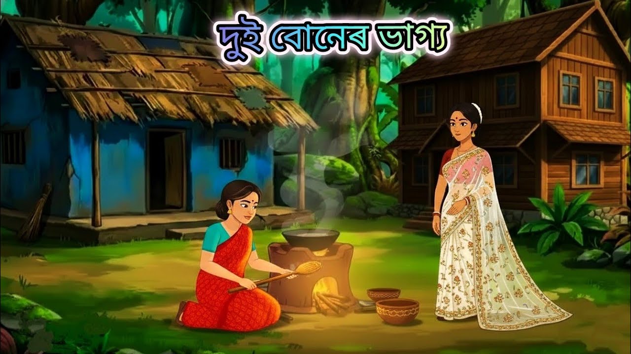 দুই বোনেৰ ভাগ্য // Bangla Rupkthar golpo || Bengali moral Cartoon story animation story 