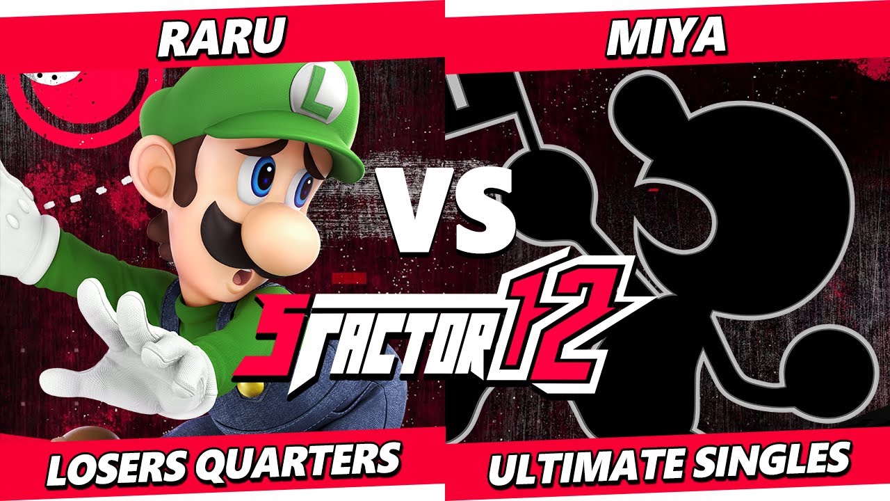 S Factor 12 TOP 8 - Miya (Game & Watch) Vs. Raru (Luigi) Smash Ultimate - SSBU