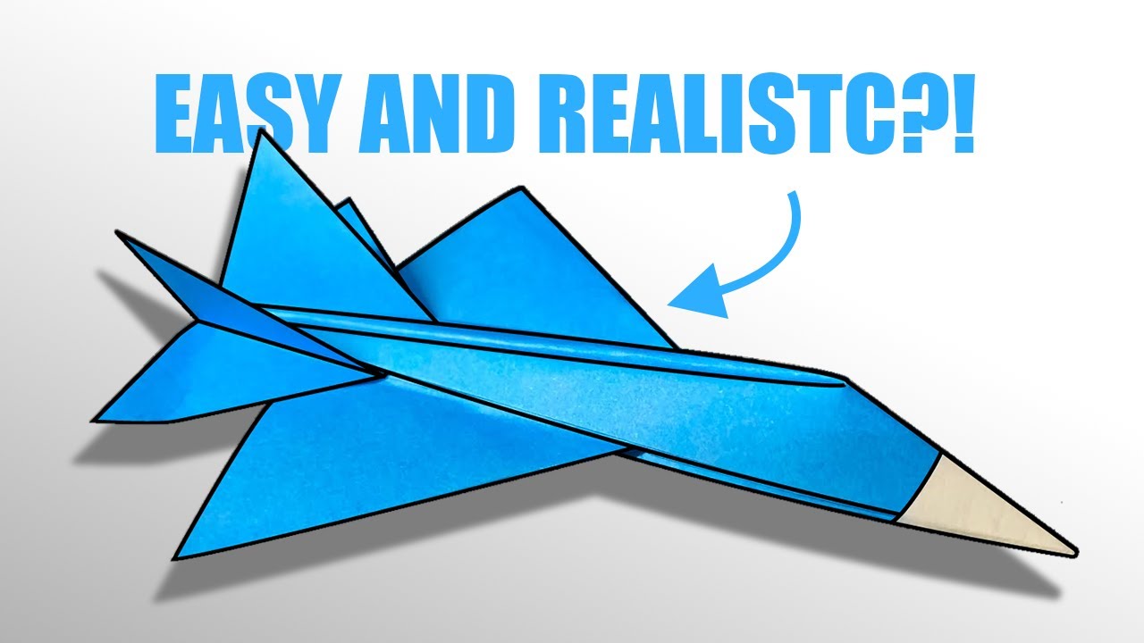 Easy cool paper airplane fighter jet flies INCREDIBLY.