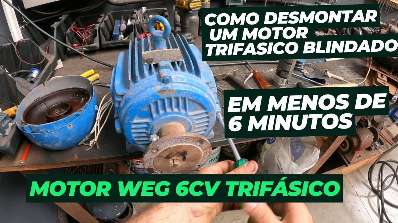 COMO DESMONTAR UM MOTOR ELÉTRICO BLINDADO EM MENOS DE 6 MINUTOS