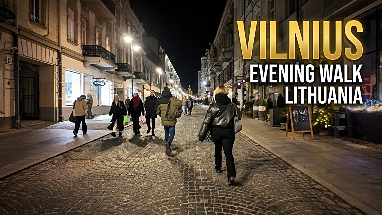 Vilnius Evening Walk 4K | Old Town Lithuania