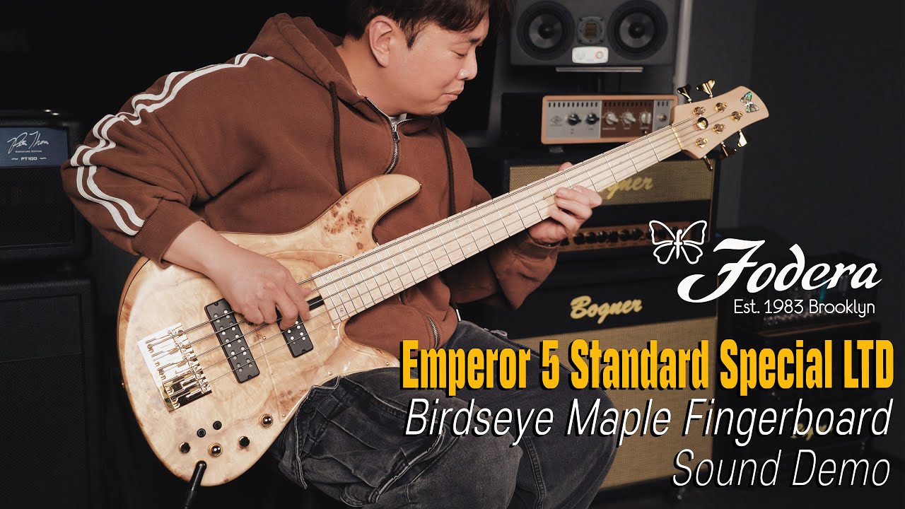 О Ючжо (John Oh) - Fodera Emperor 5 Standard Special LTD-Poplar Burl Top Demo