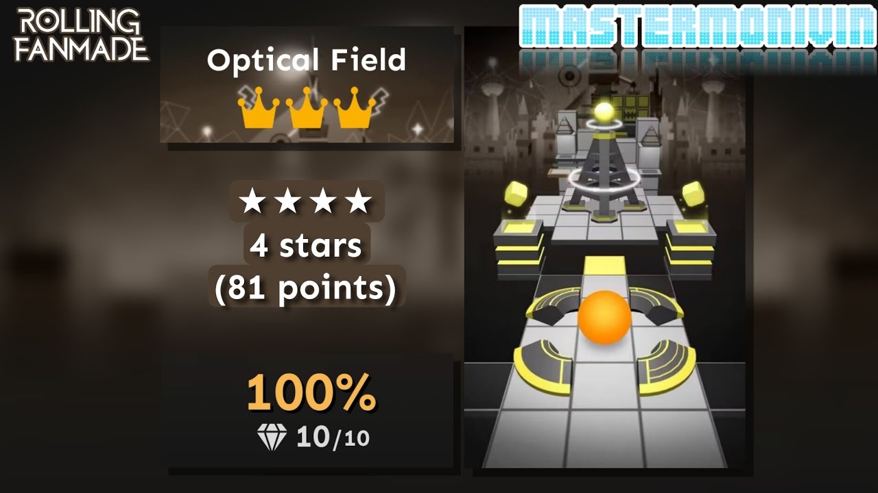 「Rolling Fanmade」Optical Domain ★★★★ (81 points) | Rolling Sky Edit | MasterMonivin