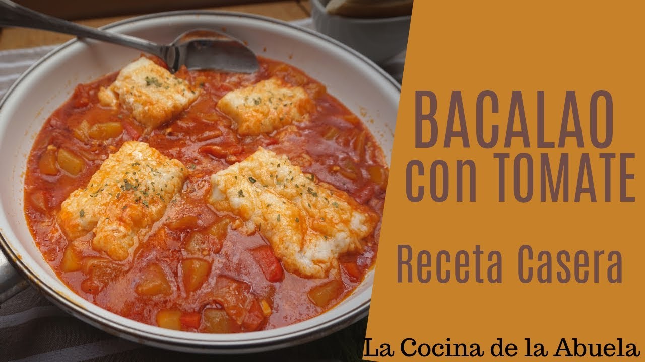 Bacalao con tomate  Receta casera