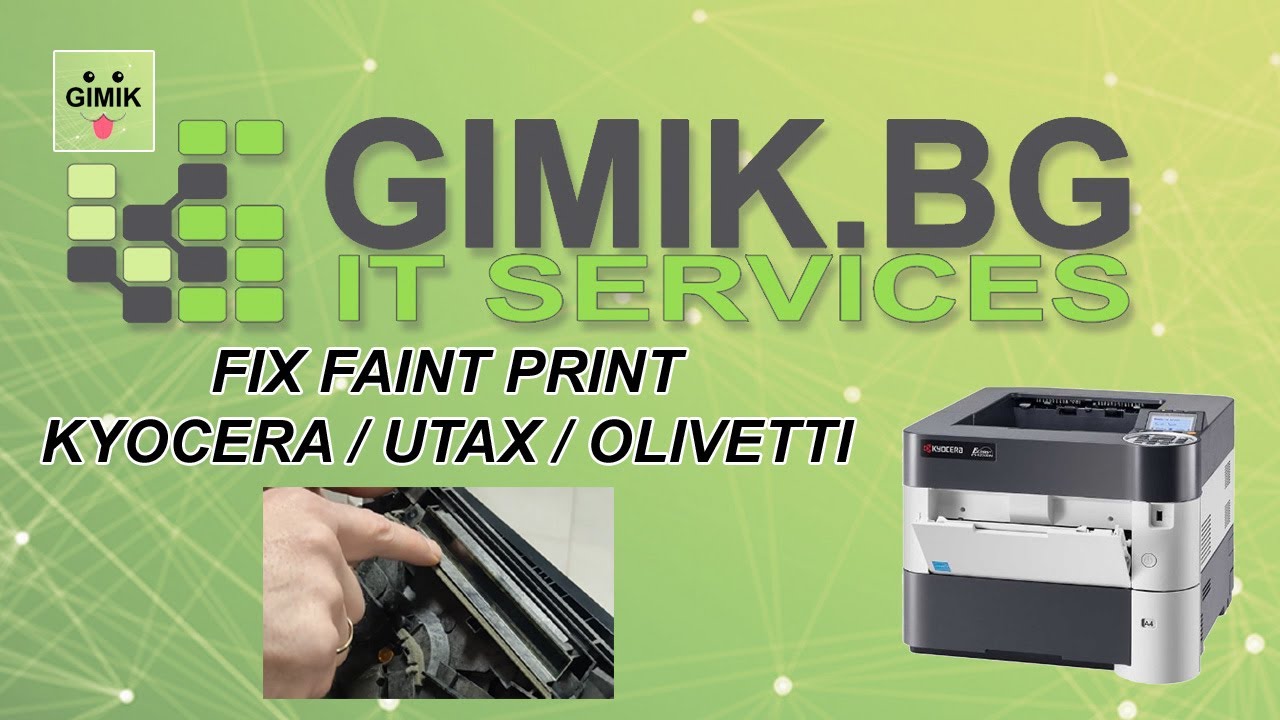 Kyocera, Utax, Olivetti Faint Print Fix | Laser LSU Cleaning Guide