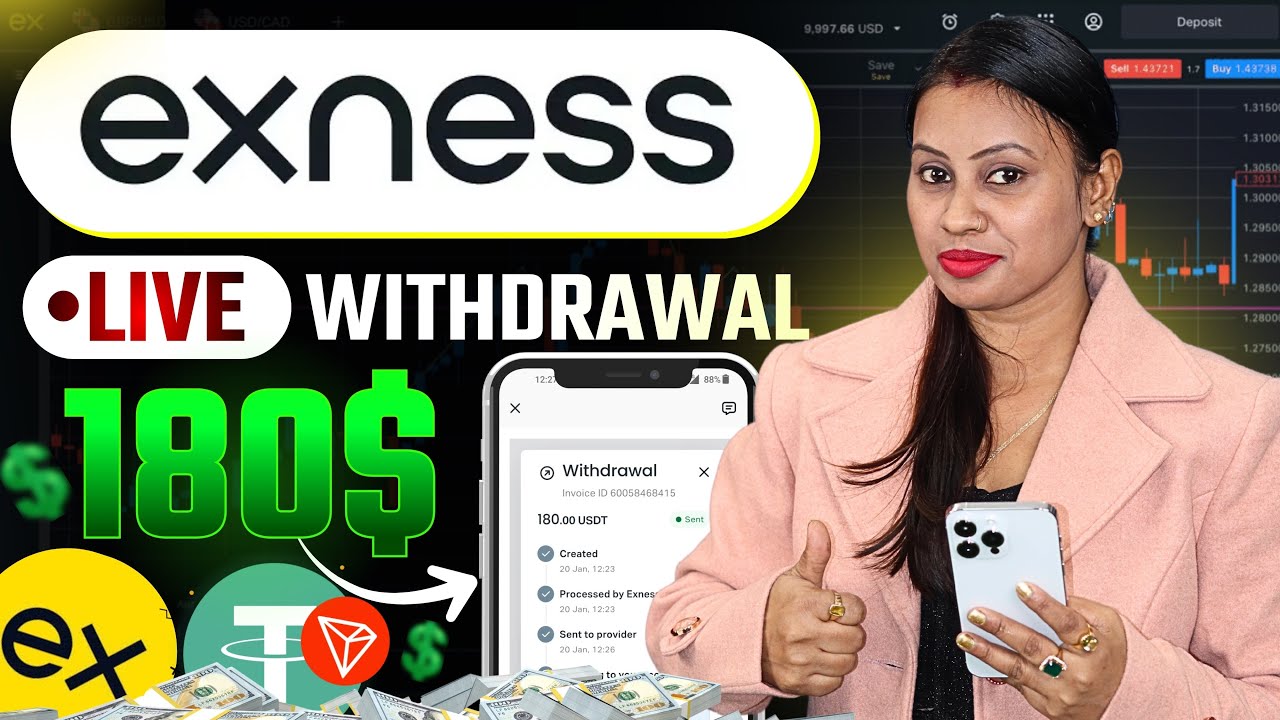 Exness Live Withdrawal 180$ | Exness Money Withdrawal Kaise Kare In 2026 | Exness TRC20 Withdrawal