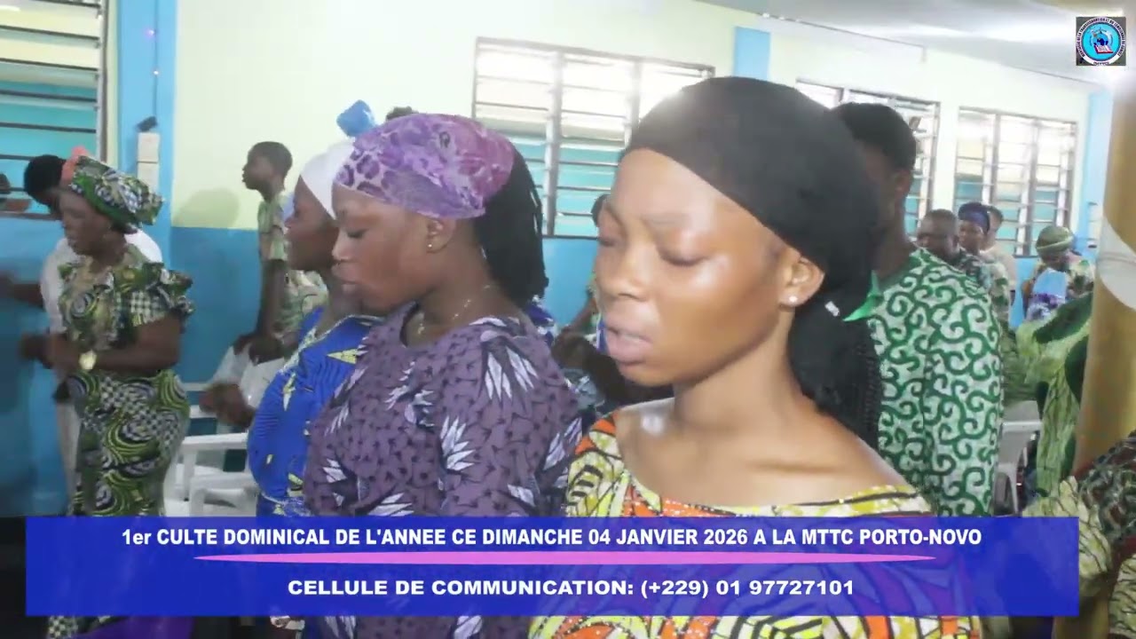 Premier culte dominical de l'année ce dimanche 04 janvier 2026 à la MTTC 