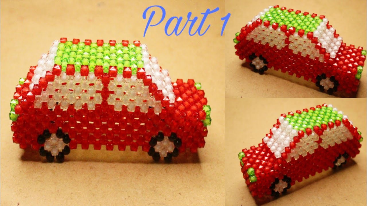 Beaded car, Beaded showpiec, Beads car,Putir kaj,পুতির বাচ্চাদের খেলনা গাড়ি তৈরি পার্ট ১