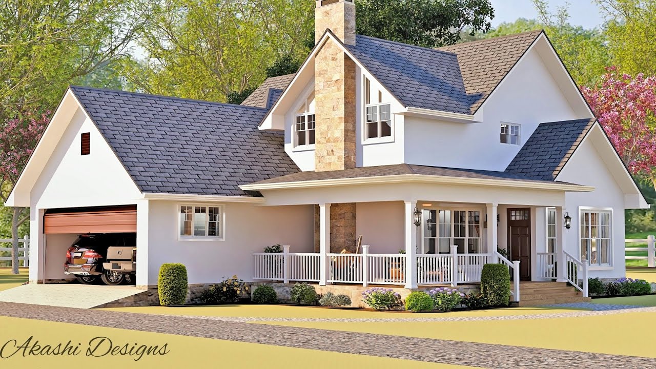 The Winning Farmhouse / Cottage  Design Featuring a 2-car Garage & Porch..ID #1030