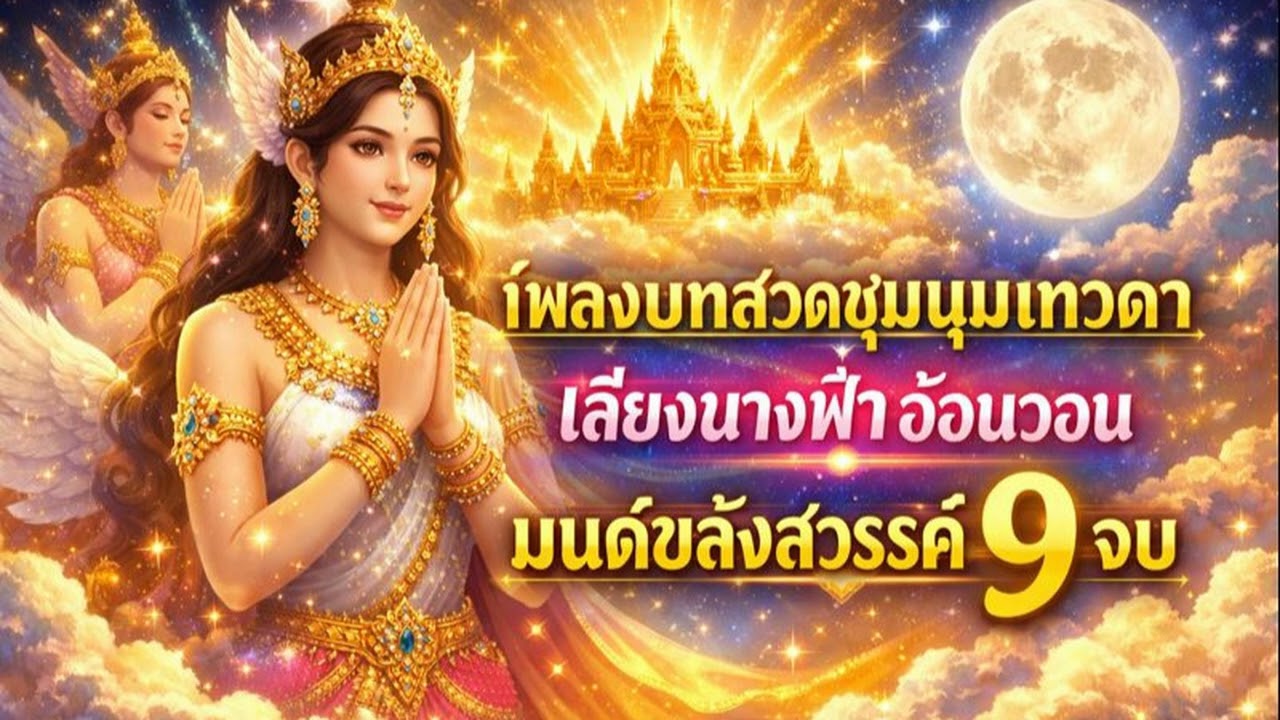 บทสวดอัญเชิญเทวดา (สักเค) 9 จบ [เสียงนางฟ้า] ไพเราะจับใจ เทวดาเมตตา คุ้มครองรักษา #สวดมนต์