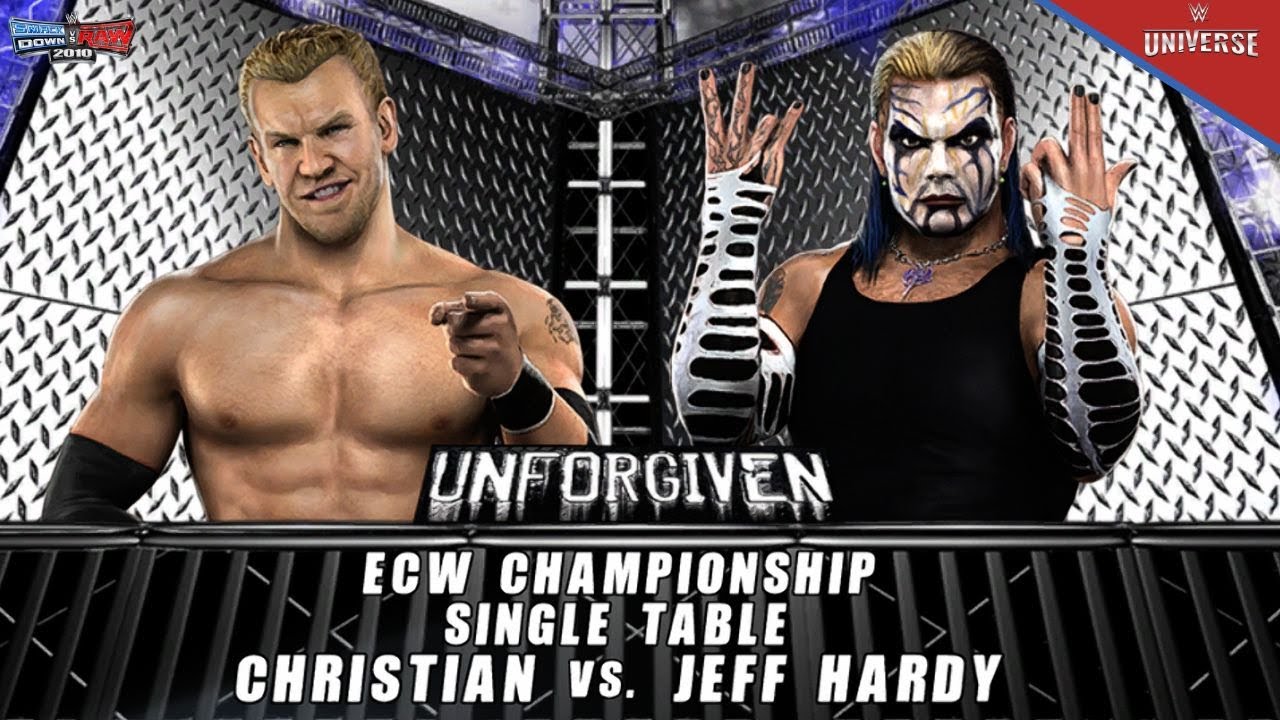 TABLE Jeff Hardy vs Christian - ECW Championship - Smackdown vs Raw 2010 (Xbox 360) JKuzap