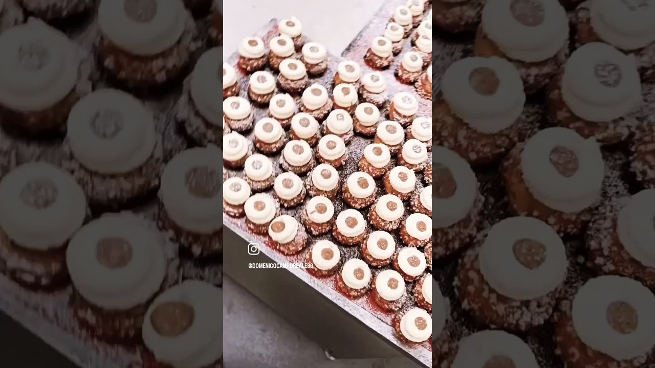 choux with mascarpone pastry cream , vanilla chantilly, and Hazlenut pralinè.