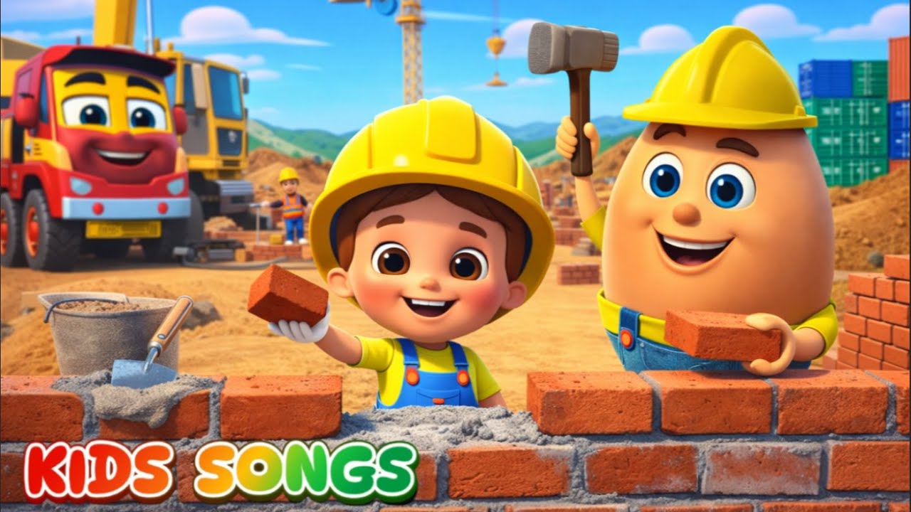 TRUCK, Boy and Humpty Dumpty🚚The Masters Are Building 🔨🪜🧲 🪚- Kids Songs - Fun and Learning