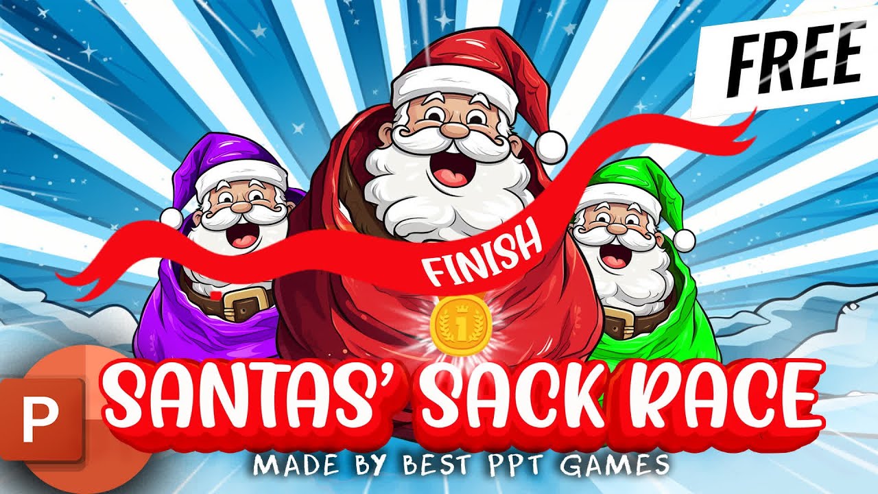 SANTAS' SACK RACE Christmas PowerPoint Game  (PPT GAME) | BEST PPT GAMES