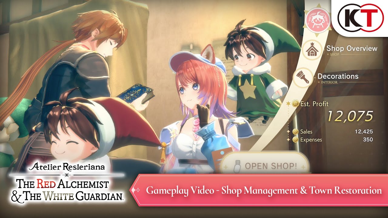 Atelier Resleriana: The Red Alchemist & The White Guardian - Shop Management & Town Restoration
