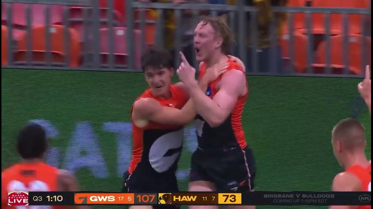 Yes Clarry First Goal in Orange🧡#afl #GWS GIANTS 