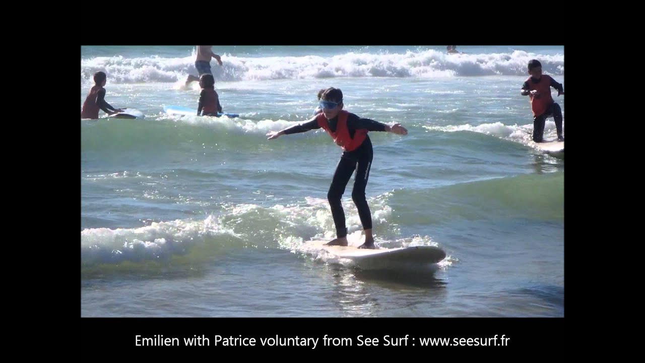Emilien Blind Surfer, 12 years old, Lacanau 2015
