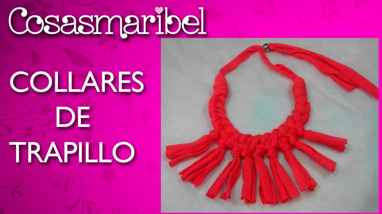 Crea collares con tela de camiseta o trapillo