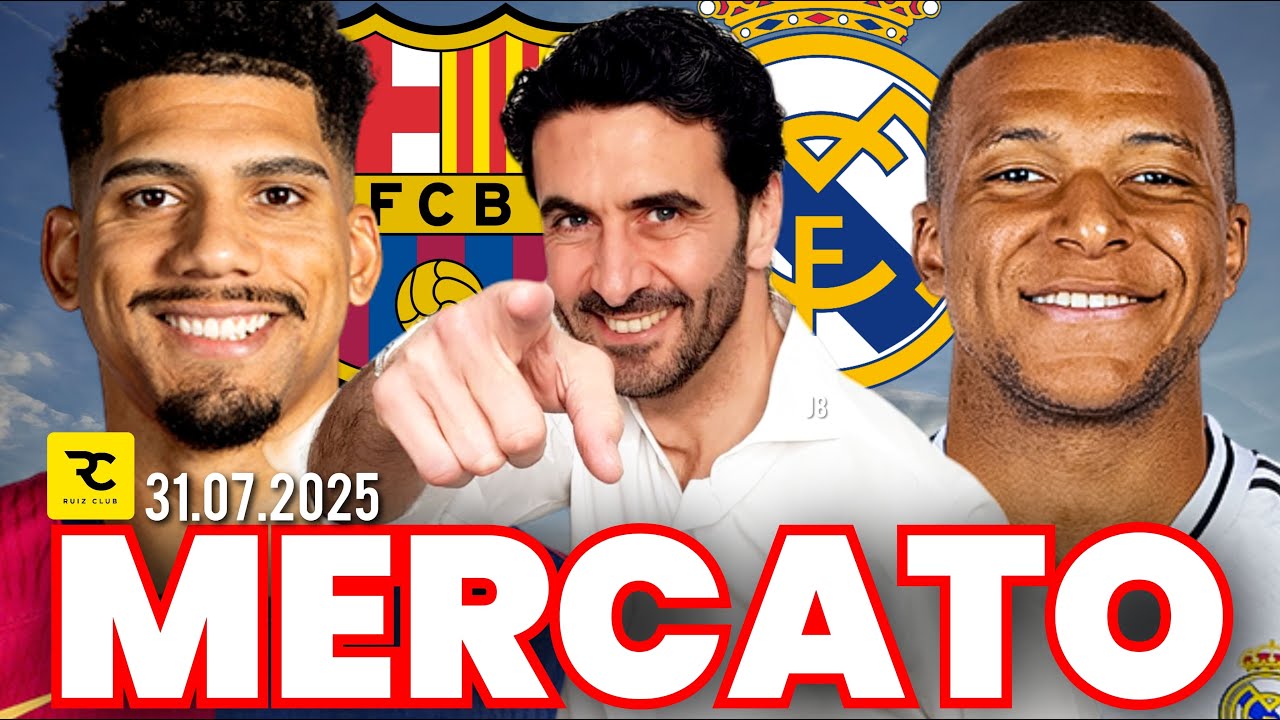 🚨 NEWS MERCATO FOOTBALL : ARAUJO reste au Barça, Folie MBAPPE, AUBAMEYANG Show OM + Tour d'Europe