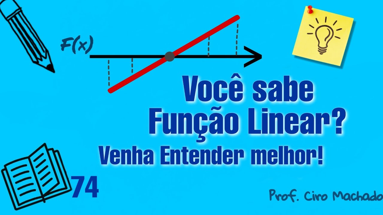 Estudo de sinal da Função Linear  - Professor Ciro